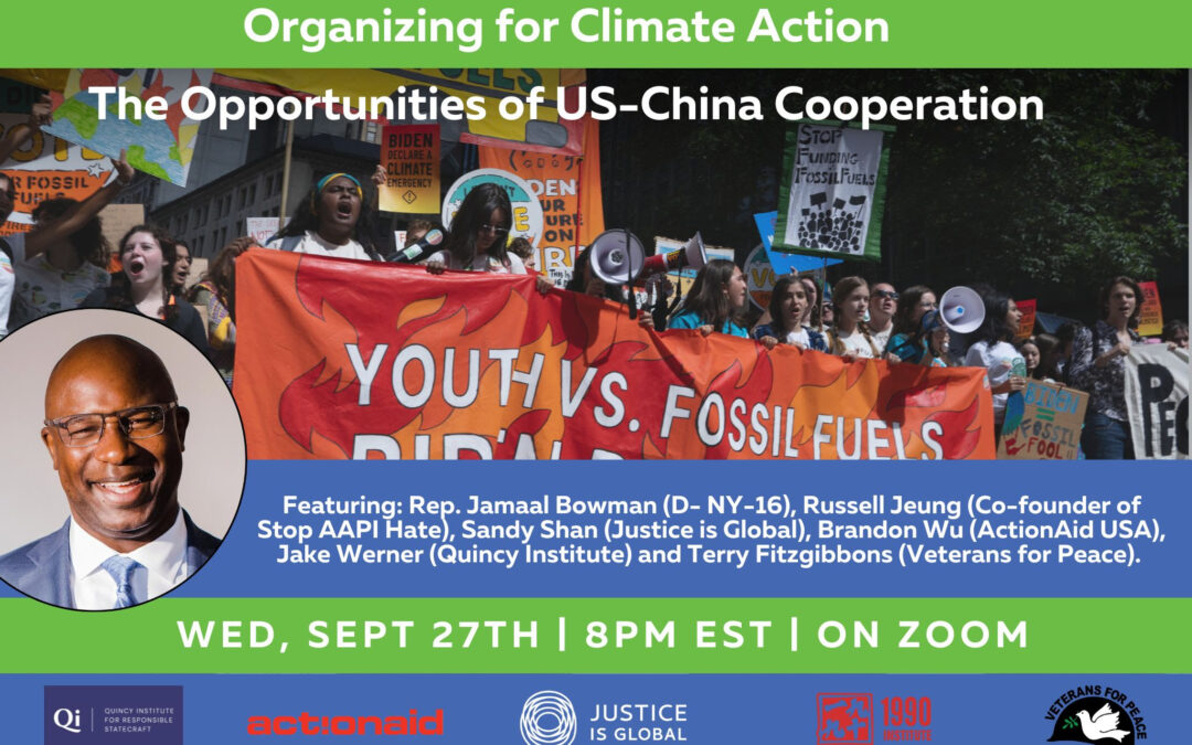 Organizing for Climate Action – The Opportunities of US-China Cooperation Webinar