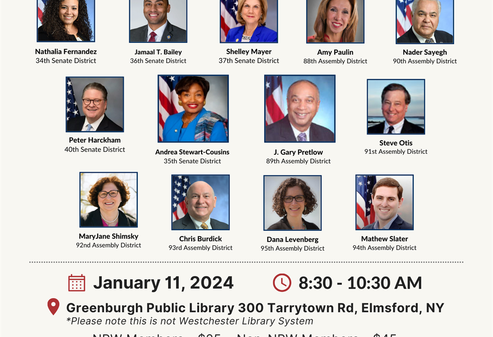 NPW Annual Budget Forum with Westchester NYS Senate and Assembly Members: January 11, 2024